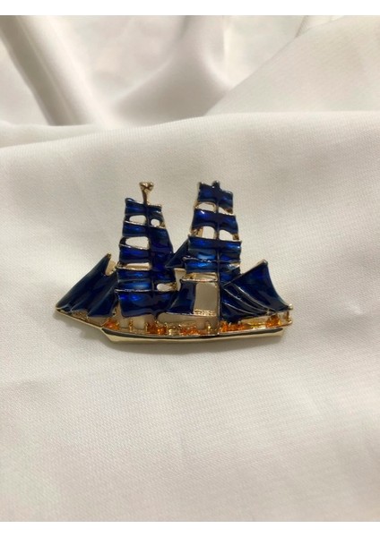 Yelkenli Broş - Denizci Broş