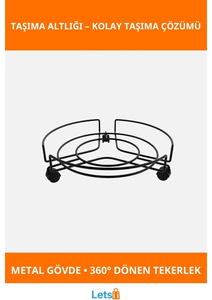 Tekerlekli Dayanıklı Damacana ve Tüp Taşıma Altlığı