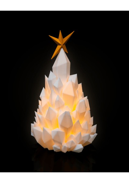 Kuvars Kristalli Yılbaşı Ağacı Dekor ve Gece Lambası