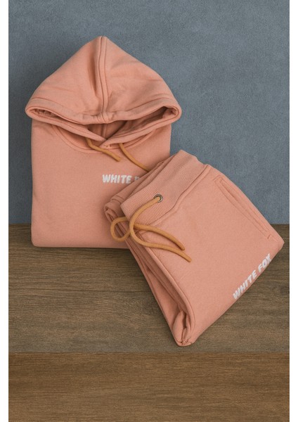 Unisex Kız/Erkek Çocuk Pamuk Kapüşonlu White Fox Baskılı Yüksek K modelleri