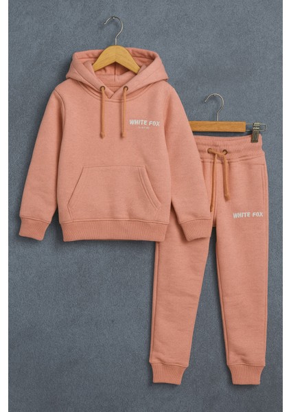 Unisex Kız/Erkek Çocuk Pamuk Kapüşonlu White Fox Baskılı Yüksek K fırsatları