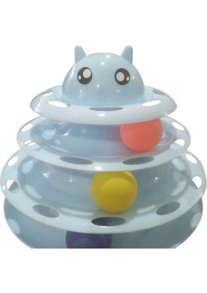 3 Katlı Kedi Oyuncağı Kedi Başlıklı