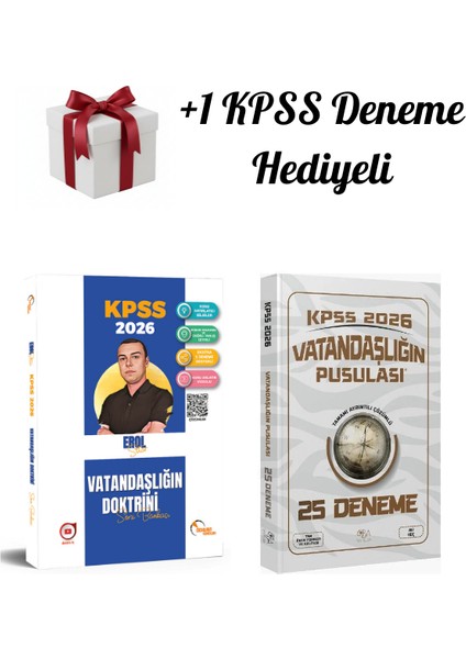 2026 Kpss Vatandaşlık Soru Bankası ve Cba Vatandaşlığın Pusulası 25 Deneme + Kpss Deneme Hediyeli