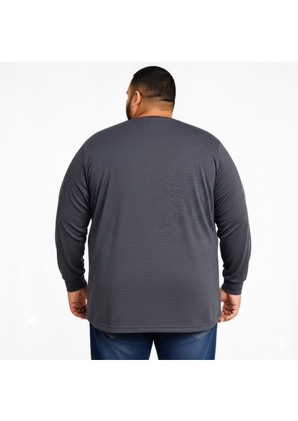 Erkek Büyük Beden Oversize Uzun Kollu V Yaka T-Shirt 3xl 4xl 5xl 6xl 7xl 8xl 9xl fırsatları