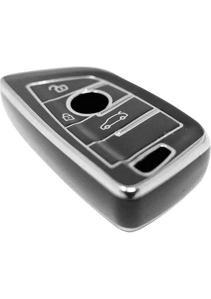Bmw 1 3 5 7 Seri X1 X3 X5 F10 F20 F30 F25 M3 M4 G20 G30 Nano Anahtar Kılıfı 3 Buton Siyah-Gümüş indirimleri