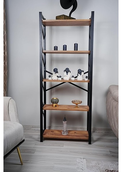 Furniture Metal Kasa Kitaplık (Atlantik Çam)