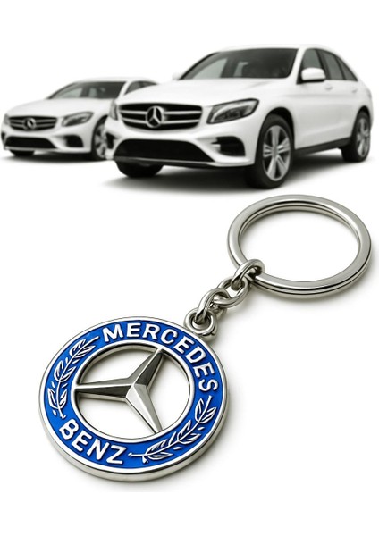 Mercedes-Benz Logolu Metal Araç Anahtarlık, Çift Yönlü fiyatları