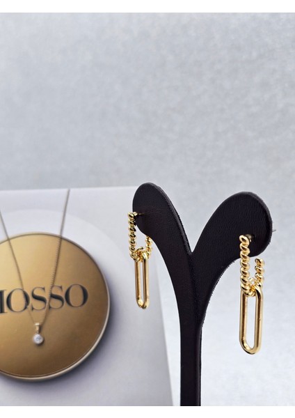 Xuping Burgu Zincir Model Gold Renk Çelik Küpe fırsatları