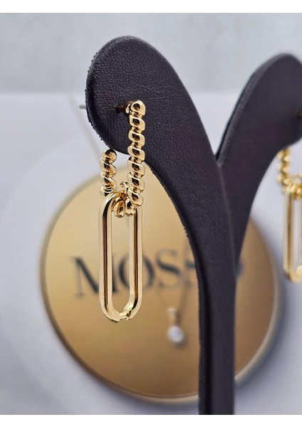 Xuping Burgu Zincir Model Gold Renk Çelik Küpe indirimleri