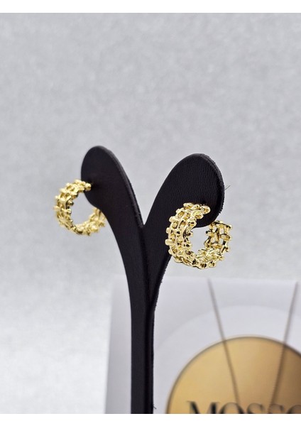 Xuping Hasır Model Çelik Küpe Gold Renk fiyatları