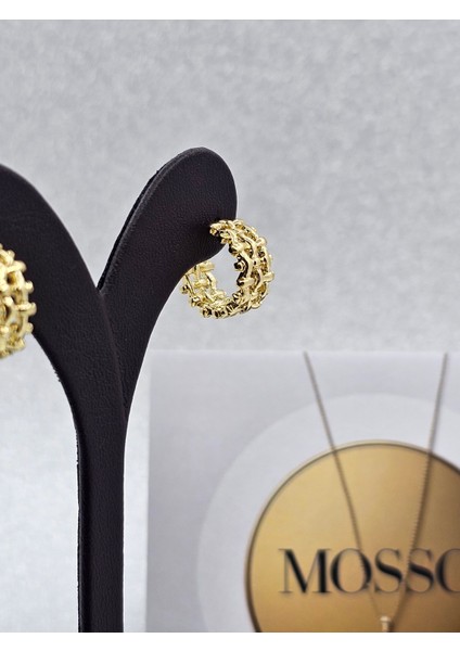 Xuping Hasır Model Çelik Küpe Gold Renk