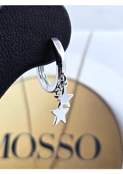 Xuping Yıldız Model Gümüş Renk Çelik Küpe