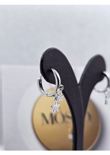 Xuping Yıldız Model Gümüş Renk Çelik Küpe fırsatları