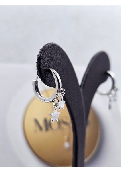 Xuping Yıldız Model Gümüş Renk Çelik Küpe indirimleri