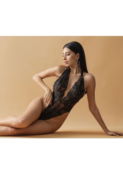 Siyah Dantelli Fantezi Bodysuit - 857 modelleri