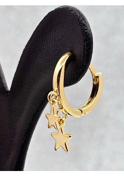 Xuping Yıldız Model Gold Renk Çelik Küpe