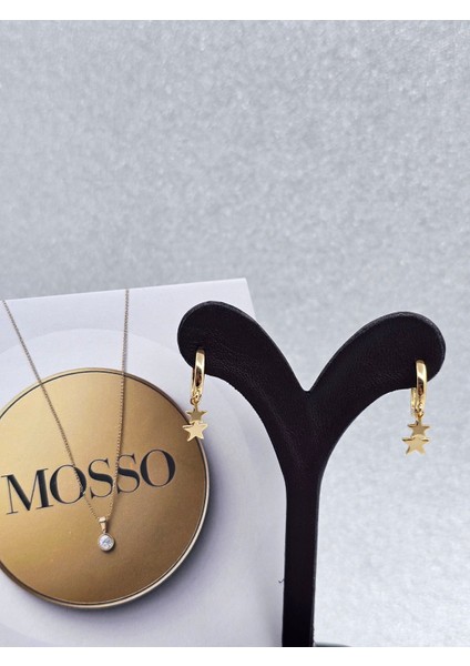 Xuping Yıldız Model Gold Renk Çelik Küpe