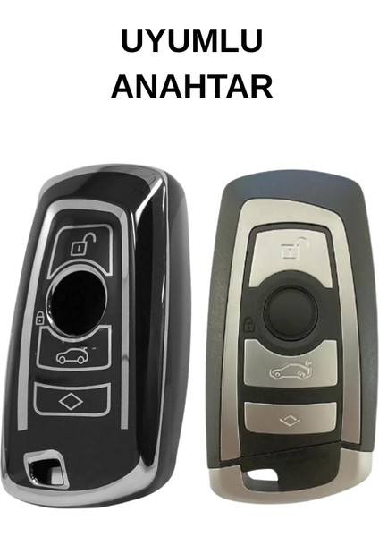 Bmw 1 3 5 7 Serisi 520 525 F30 F10 F18 118I 320I X3 X4 Uyumlu 4 Buton Nano Anahtar Kılıfı Siyah fiyatları
