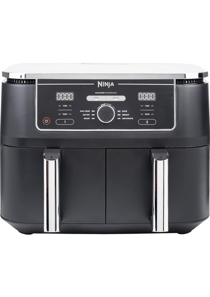 Foodi Max Dual 9,5 L Çift Bölmeli Airfryer – "6 Fonksiyonlu Aile Boyu ve Aynı Anda Iki Yemek ” "