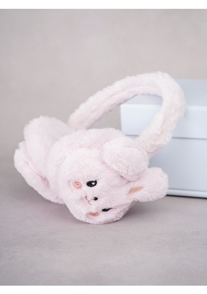 Kız Çocuk Tavşan 3D Peluş Kulaklık Pembe indirimleri