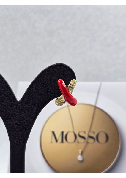 Xuping x Model Zirkon Taşlı Kırmızı Renkli Çelik Küpe fırsatları