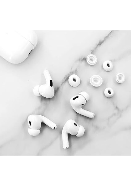 Airpods Pro ve Airpods Pro 2 Için Kulağa Tam Oturan ve Kulaktan Düşmeyen Ses Izolasyonu Sağlayarak Sesleri Güçlendiren Silikon Kulaklık Ucu Seti(Hepsi Aynı Ölçüde 3'lü Set) (Xs) indirimleri
