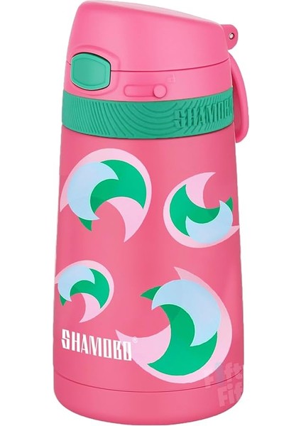 Fiftyfifty Çocuk 350 ml Pipetli Paslanmaz Çelik Termos Bpa Içermez 7 Renk (Koyu Pembe)