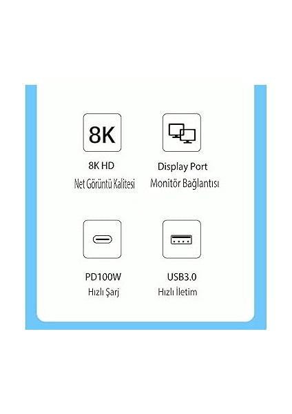 Dp-01 Type-C To Displayport Multifunction 8k 60Hz Çevirici Dönüüştürücü Aktarıcı Adaptör indirimleri