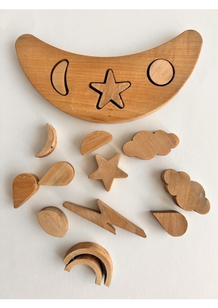 Kahverengi Ahşap Gökyüzü Denge Oyunu, Çocuklar ve Yetişkinler Için Eğlenceli ve Şık Tasarım fiyatları