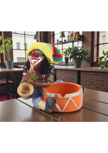 Jamaikalı Adam Rasta Figürlü Küllük Para, Anahtar Kasesi Masaüstü Dekoratif Biblo Yeni Ev Hediyesi C