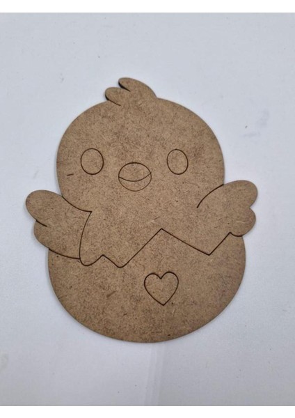 10 Adet Renkli Civciv Ahşap Boyama Seti 15X13 Cm, Okul ve Etkinlik Için