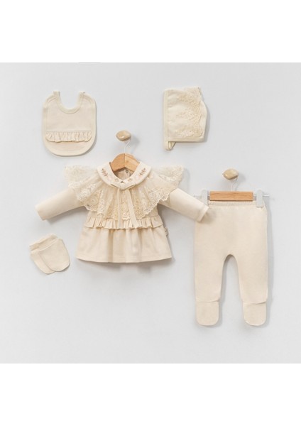 Kız Bebek Yeni Doğan 0-3 Ay Mobil Dantelli Yakalı 5li Hastane Çıkışı Zıbın Seti modelleri