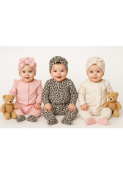 Aki moda kids kız bebek yenidoğan 3 adet şapkalı pamuklu yenidoğan tulum takım set fiyatları