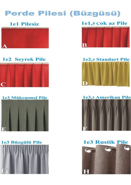 Blackout Karartma Ses Yalıtımlı ve Termal Işık Geçirmez Perde Pilesiz modelleri