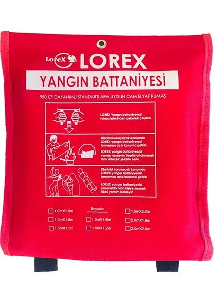 LR-FB1512C 150X120 cm Çantalı Yangın Söndürme Battaniyesi