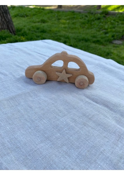 El Yapımı Kahverengi Ahşap Polis Arabası, Doğal ve Şık Çocuk Oyuncağı modelleri