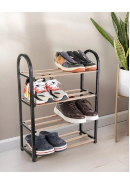 Çok Amaçlı Ahşap Ayakkabılık Raf 4 Katlı modelleri