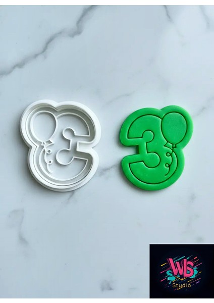 3 Yaş Doğum Günü Kurabiye Kalıbı ve Şeker Hamuru Şekillendirici fiyatları