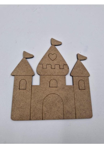 10 Adet Renkli Sevimli Şato Ahşap Boyama Seti, Okul ve Etkinlikler Için Eğlenceli