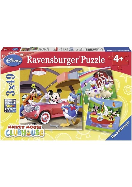Puzzle 3X49 Parça Mickey Club House Renkli 3+