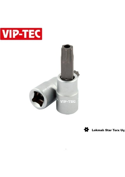 Vıp-Tec 1/2 T27 Lokmalı Torx Uç Delikli Kısa