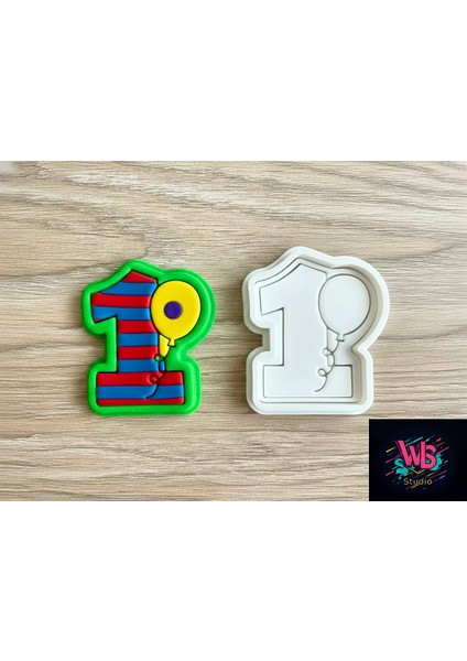 1 Yaş Doğum Günü Kurabiye Kalıbı ve Şeker Hamuru Şekillendirici