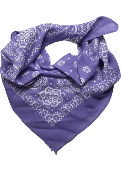 Lila Paisley Desenli Kare Fular