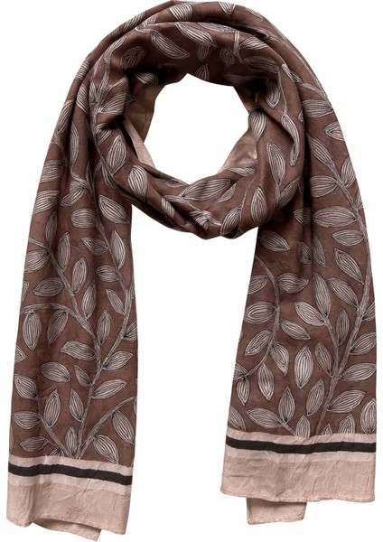 Kahverengi Yaprak Desenli Şal fiyatları