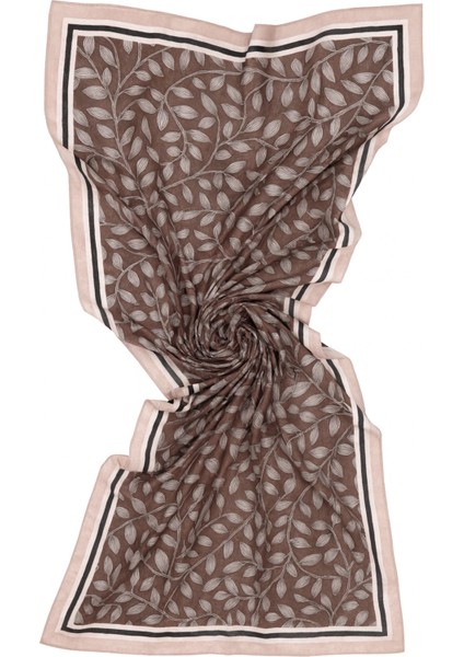 Kahverengi Yaprak Desenli Şal modelleri