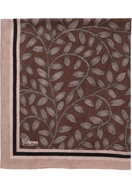 Kahverengi Yaprak Desenli Şal fırsatları