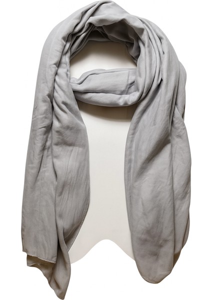 Düz Açık Gri Şal - Yumuşak Dokulu Mevsimlik Şal modelleri