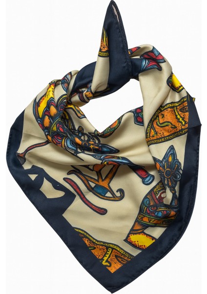 Antik Mısır Desenli Kadın Fular