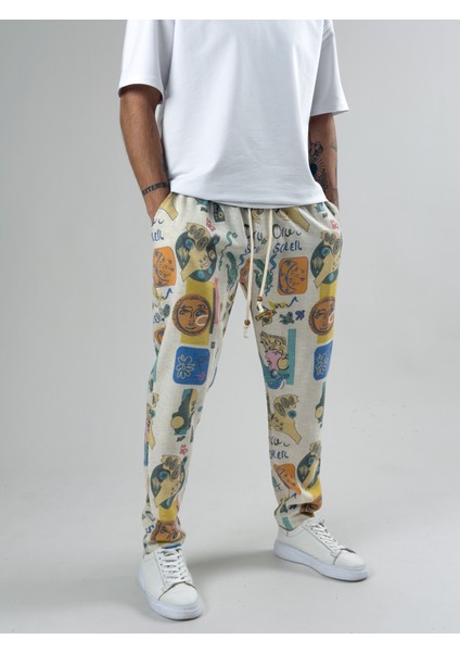 Etnik Desenli Erkek Baget Pantolon COC2588