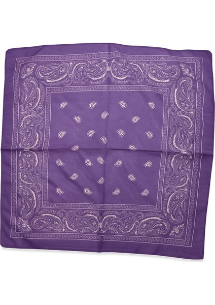 Mor Paisley Desenli Kare Fular fiyatları